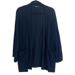 Zara Knit Oversized Drape Sweater Small